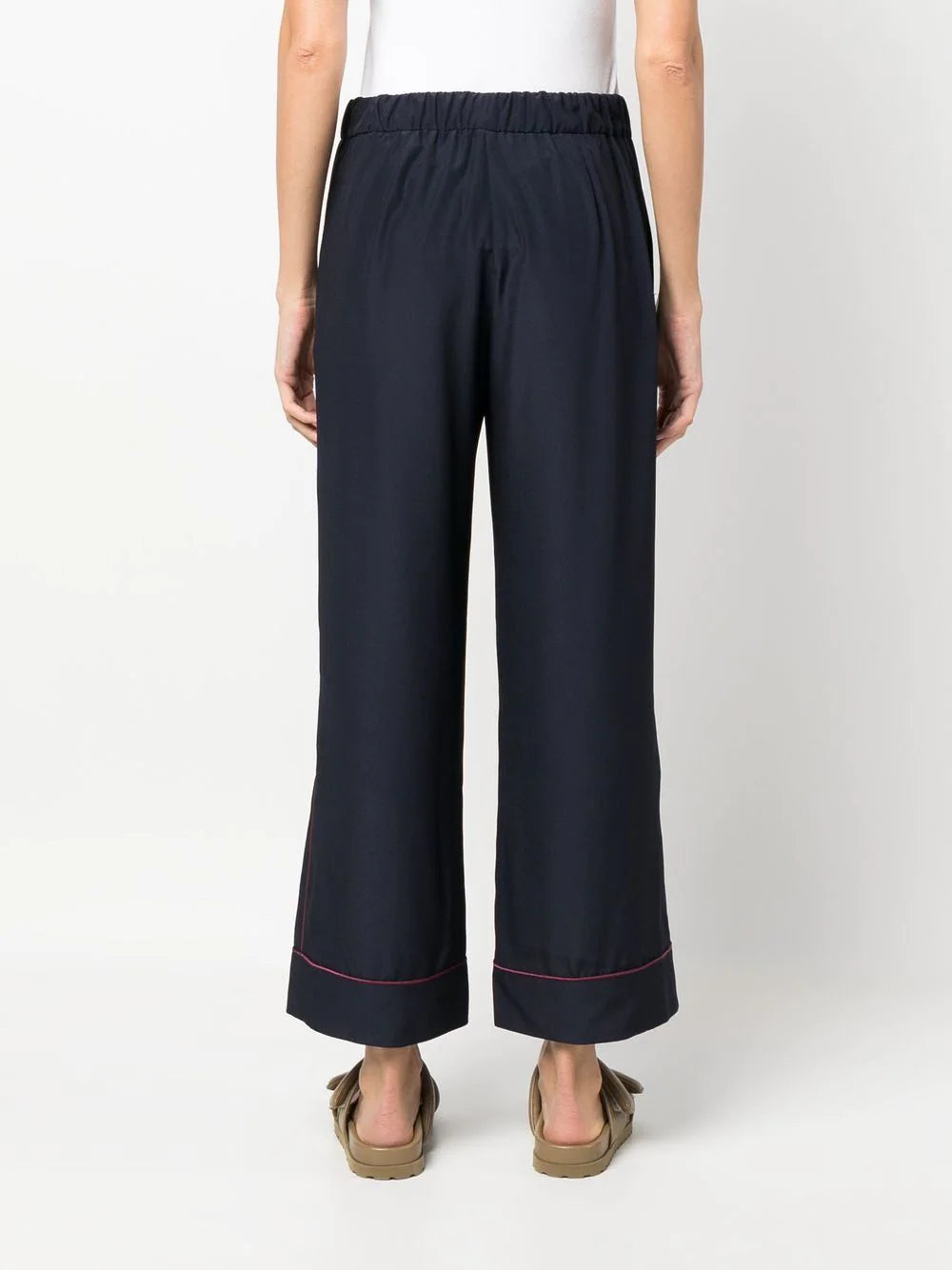 PAROSH straight-leg cropped trousers-3