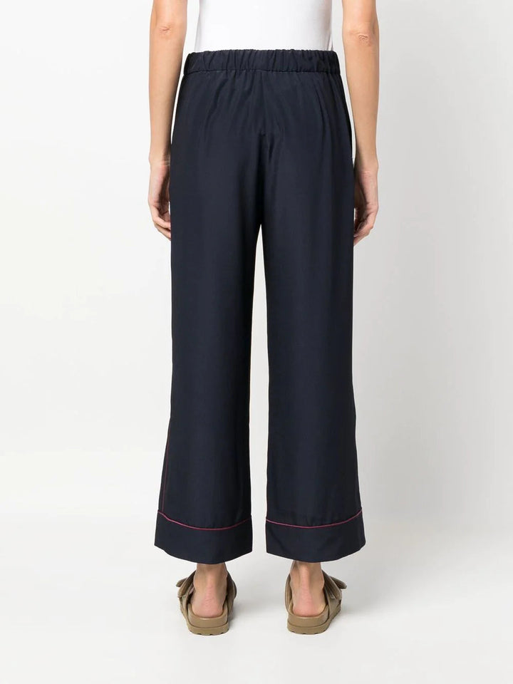 PAROSH straight-leg cropped trousers-3