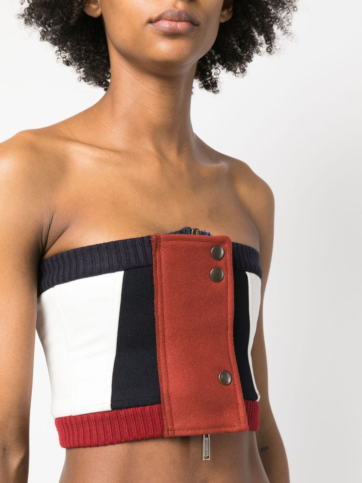 DSQUARED2 colour-block corset top-4