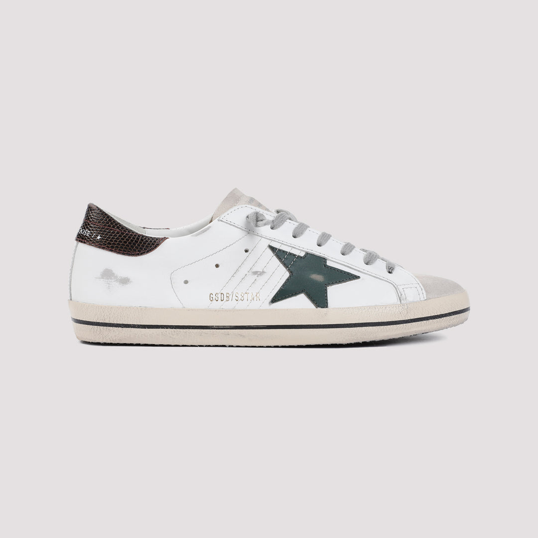 White Superstar Cow Leather Sneakers-2