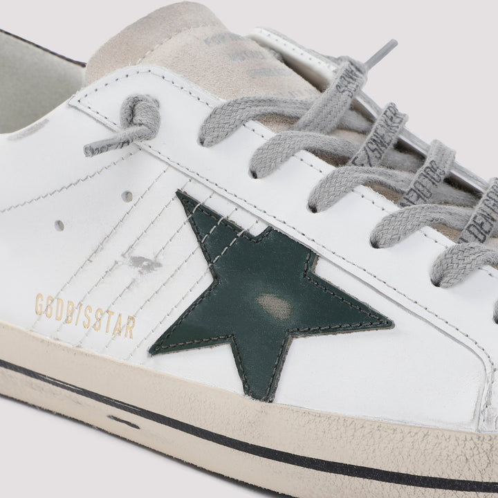 White Superstar Cow Leather Sneakers-5