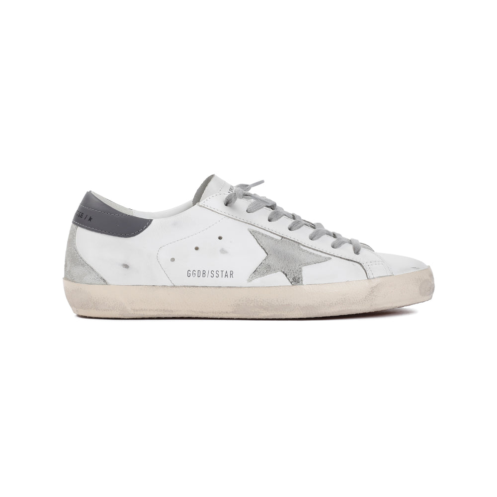 White Ice Dark Gray Superstar Cow Leather Sneakers-1