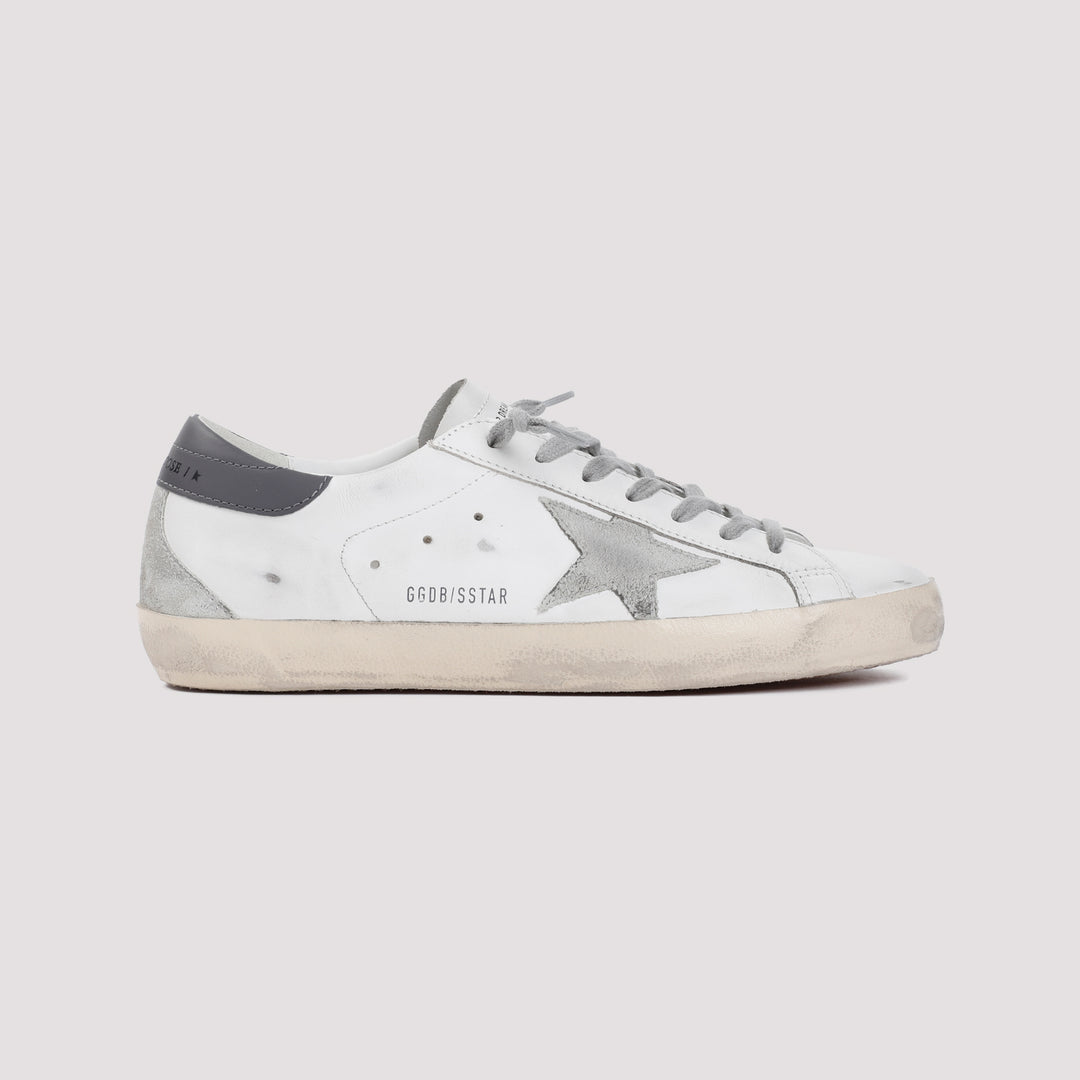 White Ice Dark Gray Superstar Cow Leather Sneakers-2