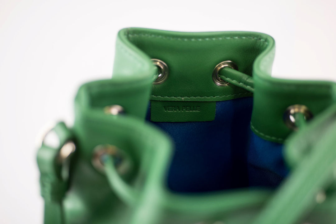 LA ROSE leather satchel bag black-16