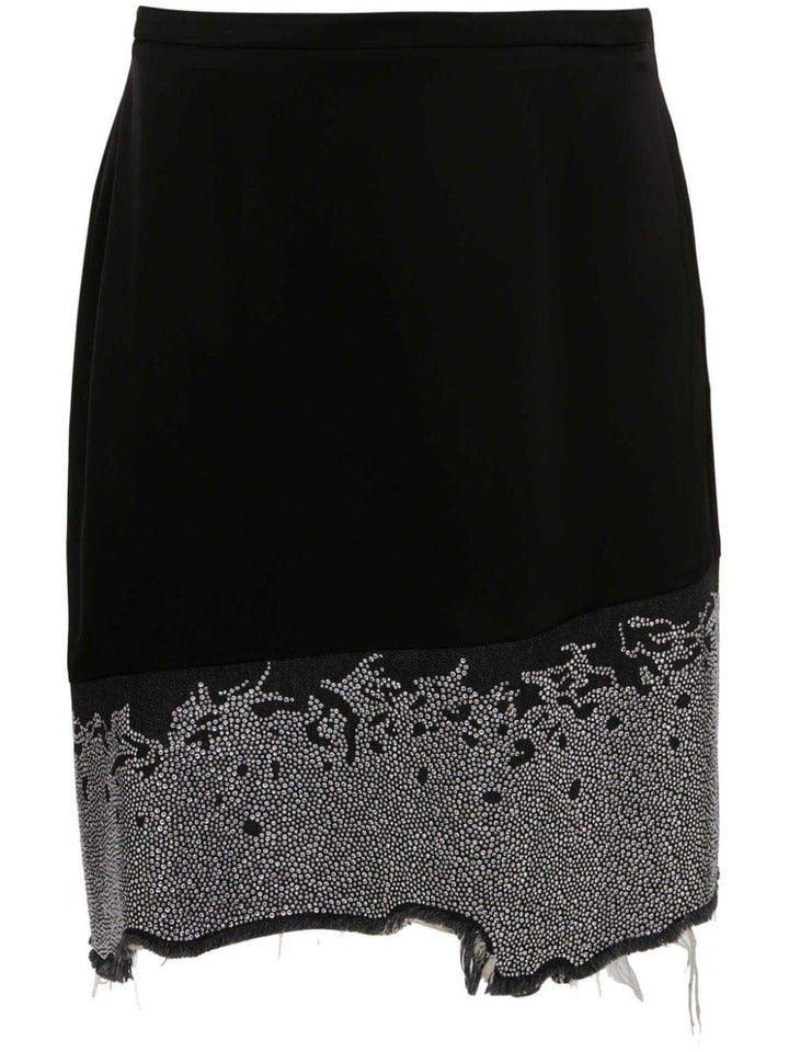 JWAnderson glitter-detail asymmetric skirt-0