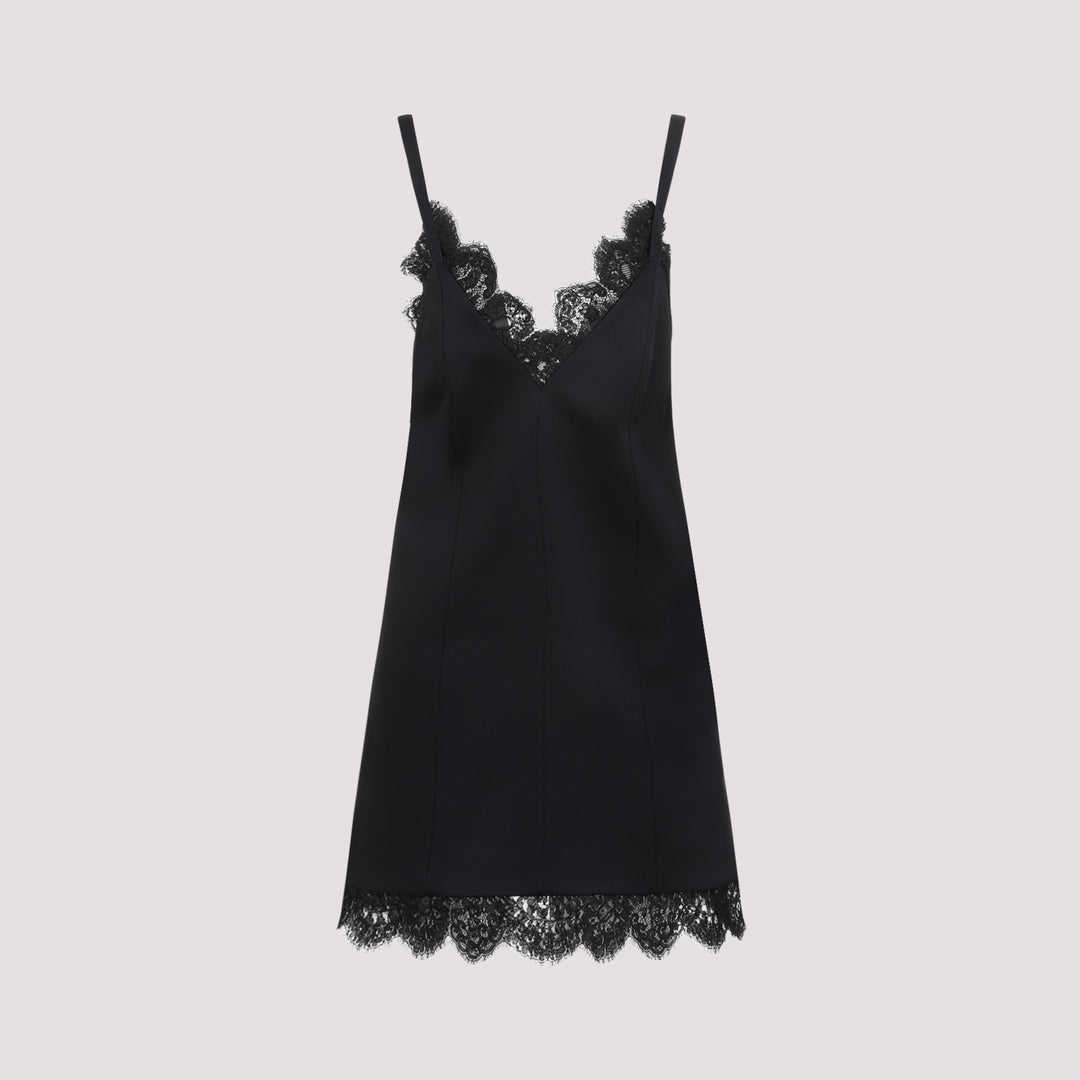 Black Bo Acetate Dress-0
