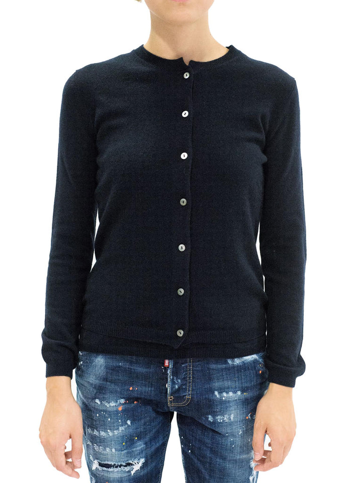 LA ROSE cardigan cashmere blu navy-0