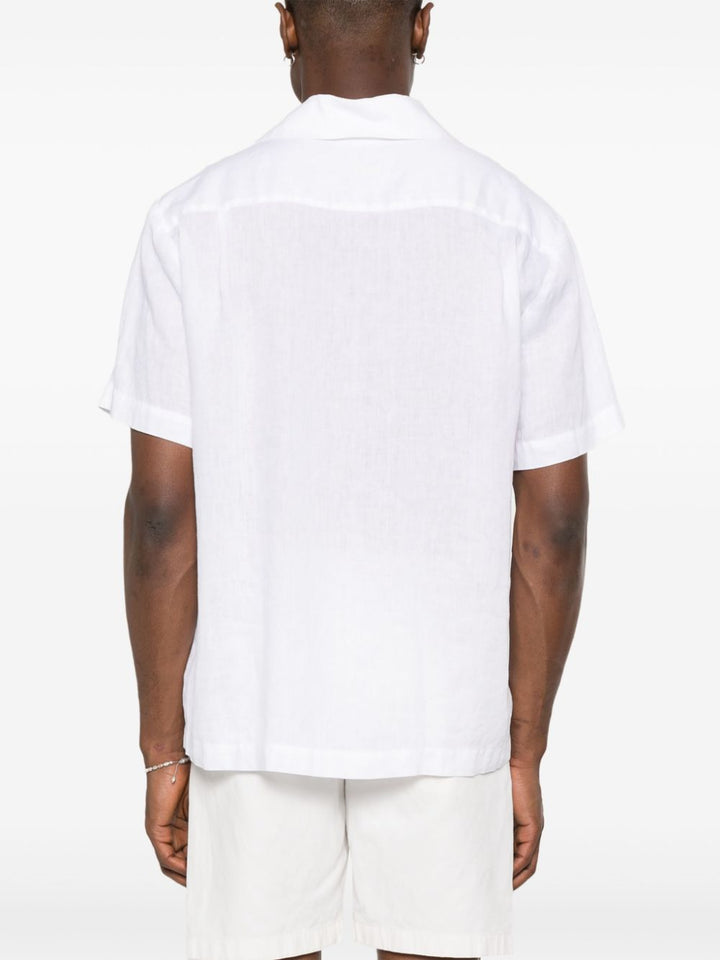 floral-embroidery linen shirt-6