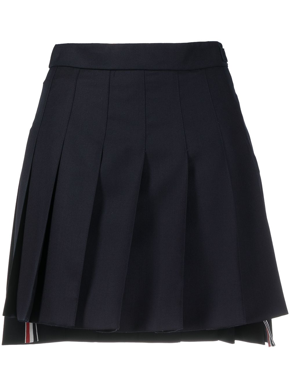 dropped back mini pleated skirt-1