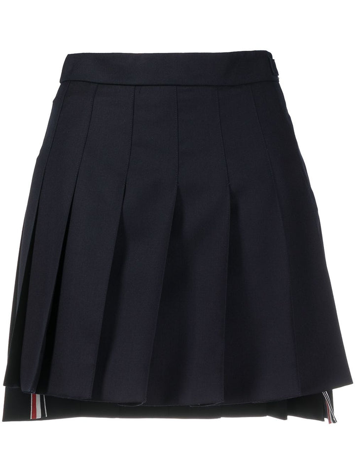 dropped back mini pleated skirt-1