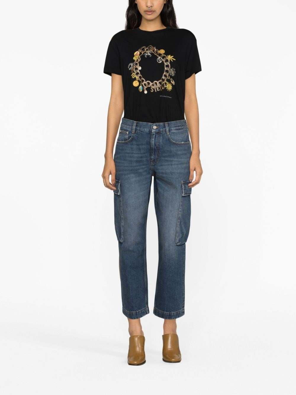STELLA MCCARTNEY cropped cargo jeans-1