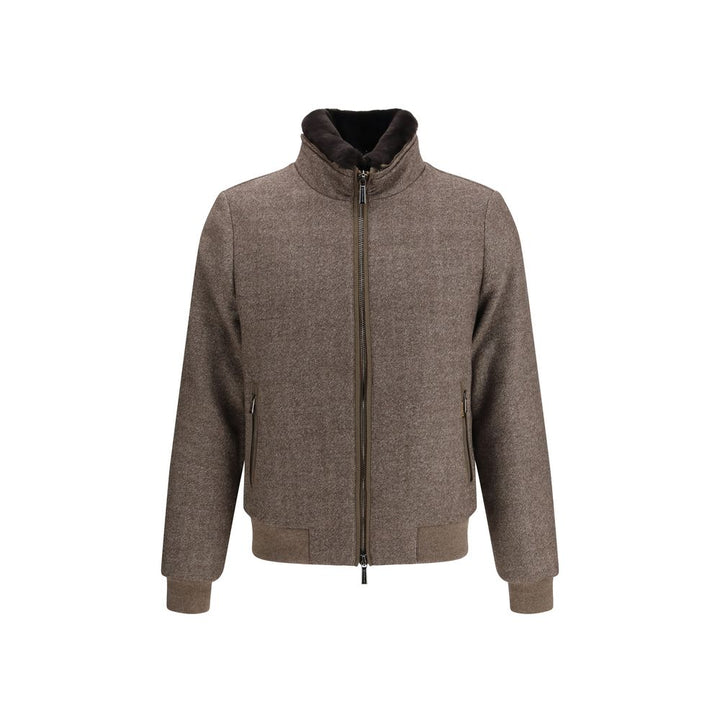MooRER Brown Cashmere Bomber