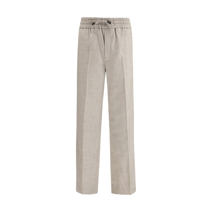 Brioni Gray Linen Casual Pants