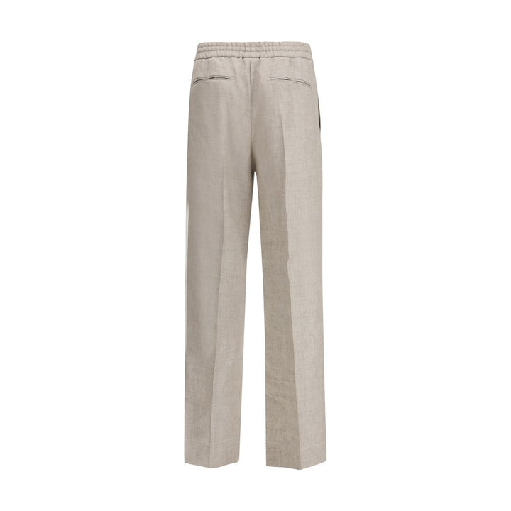 Brioni Gray Linen Casual Pants