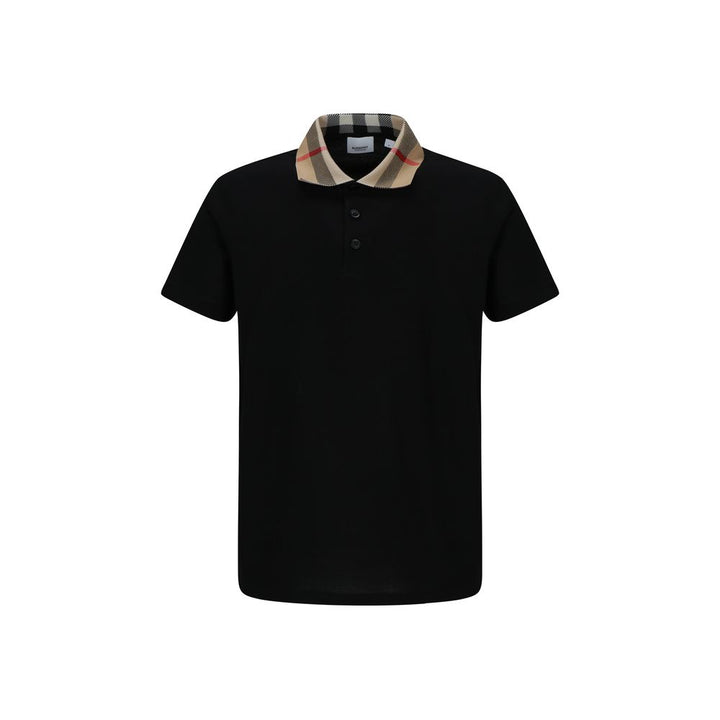 Burberry Black Cotton Polo Shirt