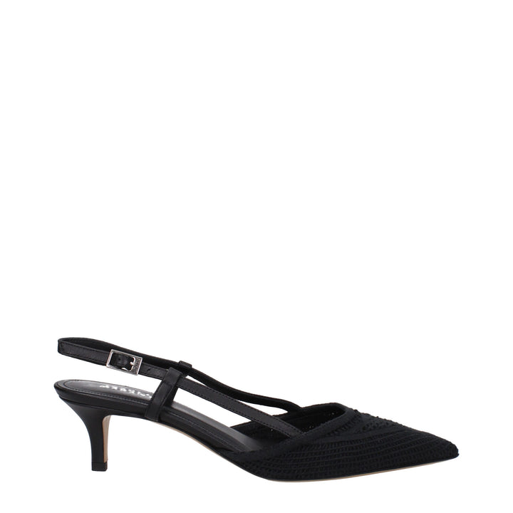Isabel Marant Black Fabric Mid Heel Pumps