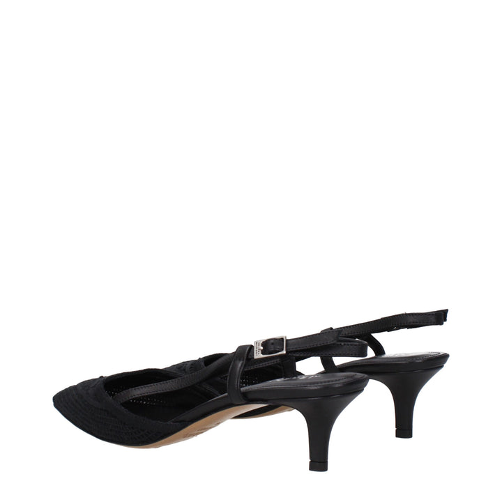 Isabel Marant Black Fabric Mid Heel Pumps