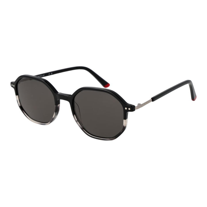 Replay Black Plastic Sunglasses