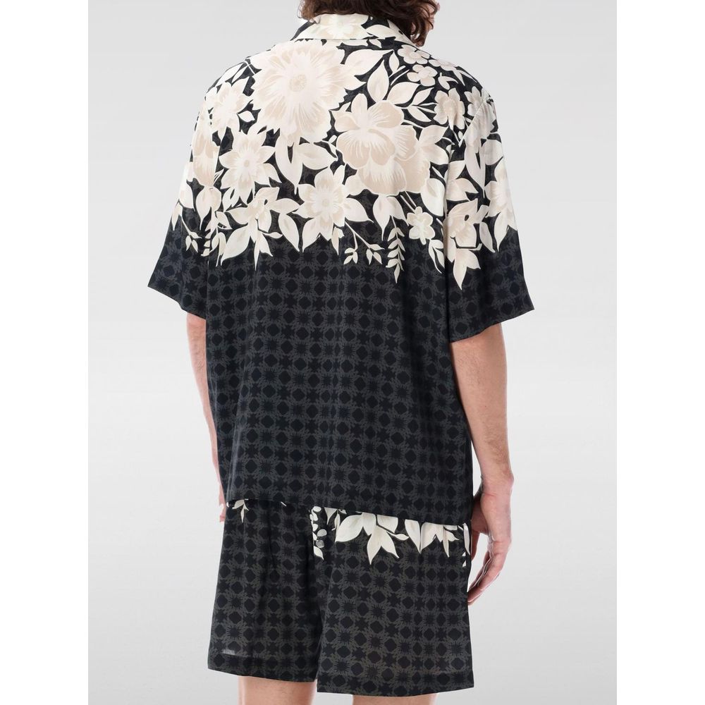 Amiri Black Silk Pattern Shirt