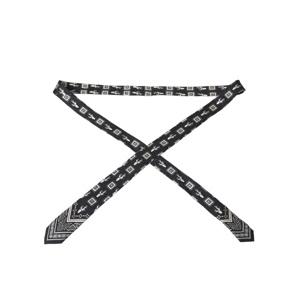 Dolce & Gabbana Black And White Silk Tie