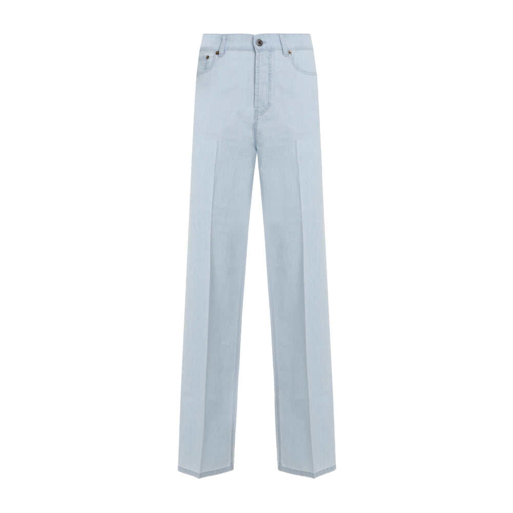 Light Blue Cotton Pants-1