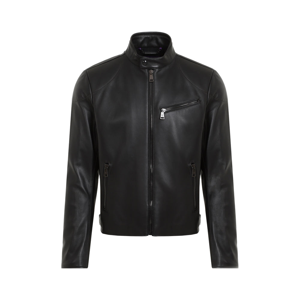 Black Randall Lined Leather Jacket-1