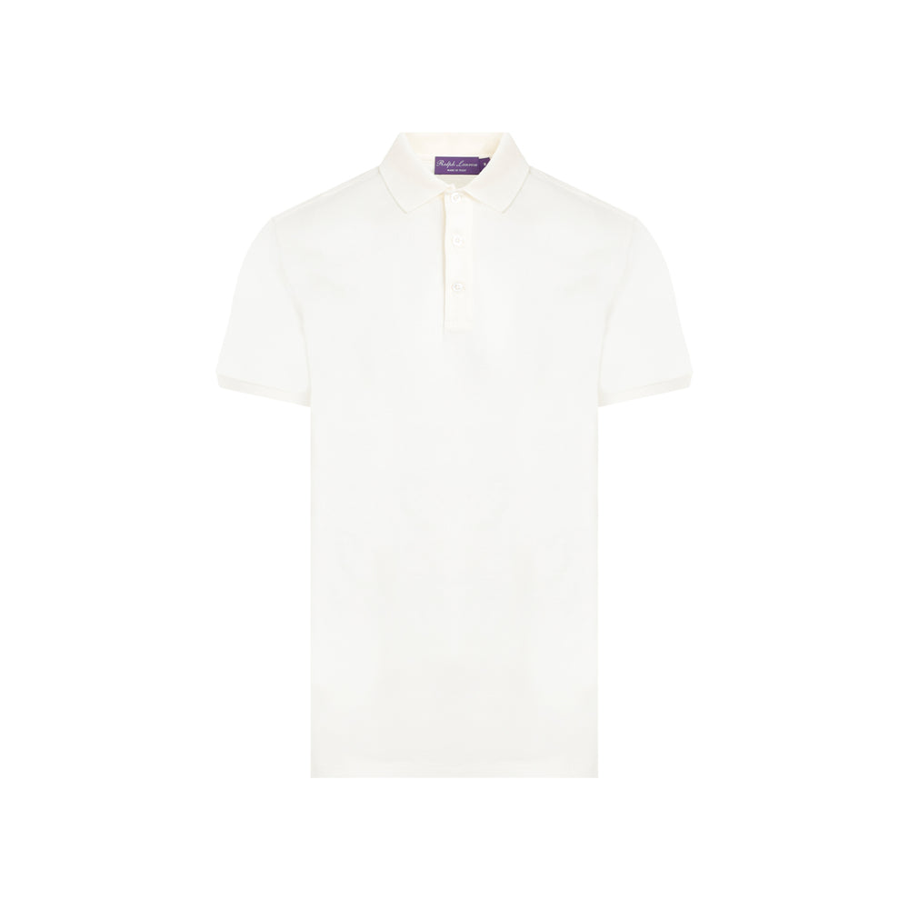 Cream Short Sleeve Cotton Polo-1