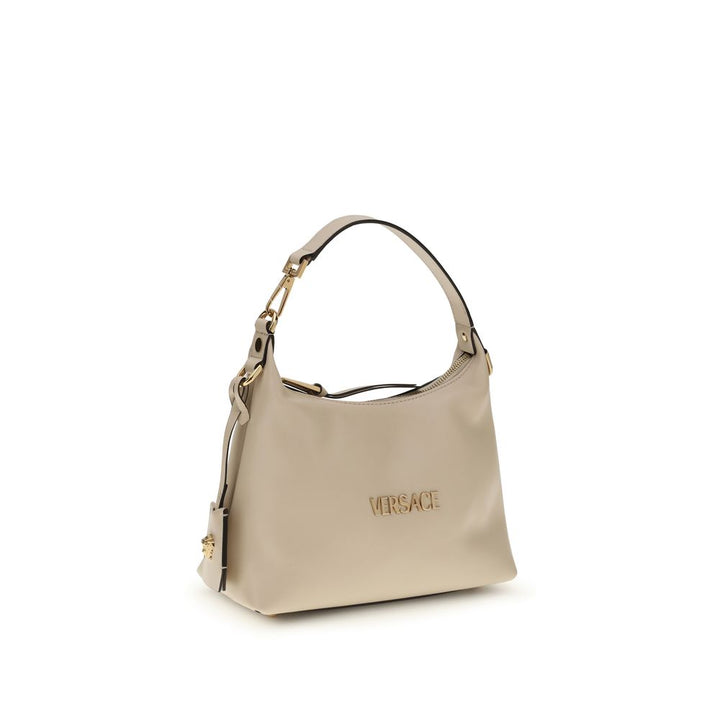 Versace Cream Calf Leather Bos Taurus Shoulder Bag