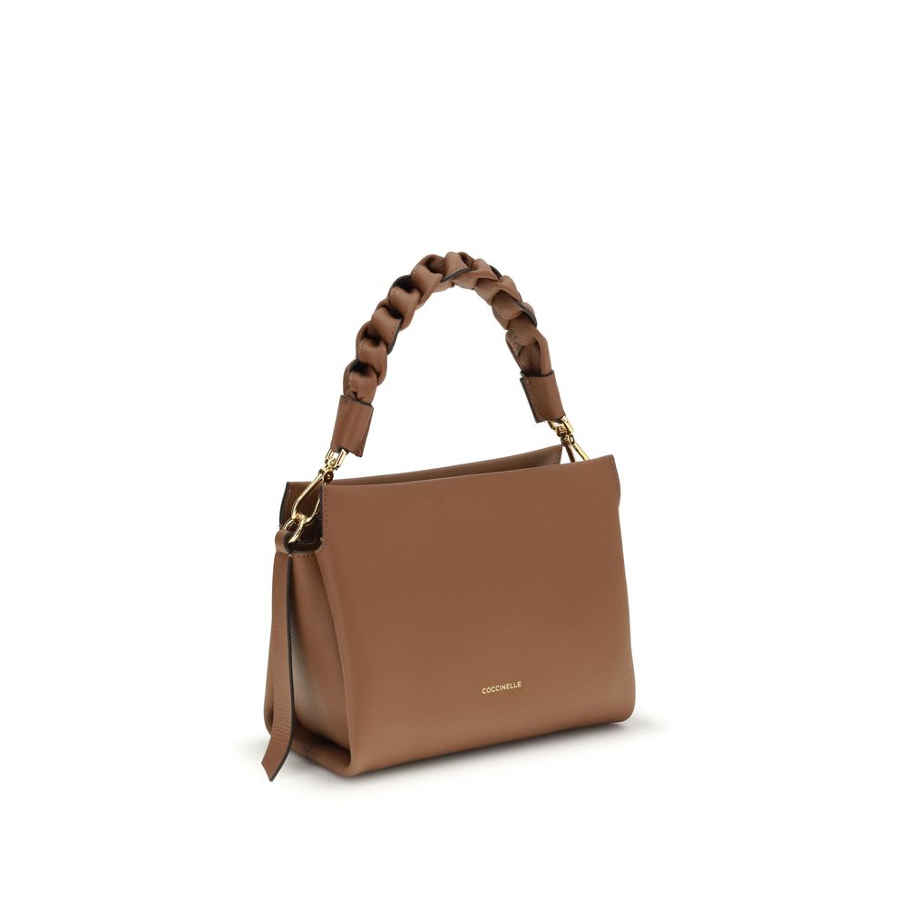 Coccinelle Beige Calf Leather Bos Taurus Shoulder Bag