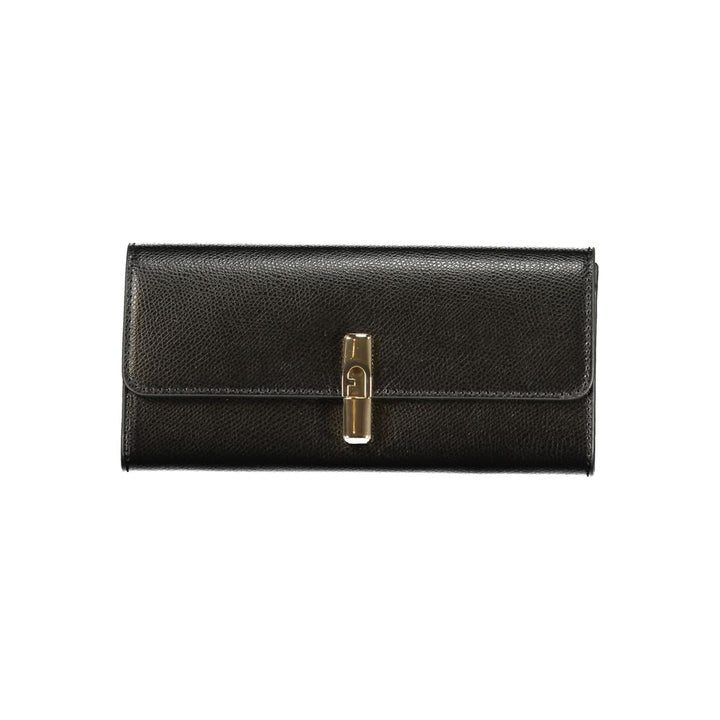 Furla Black Leather Women Wallet