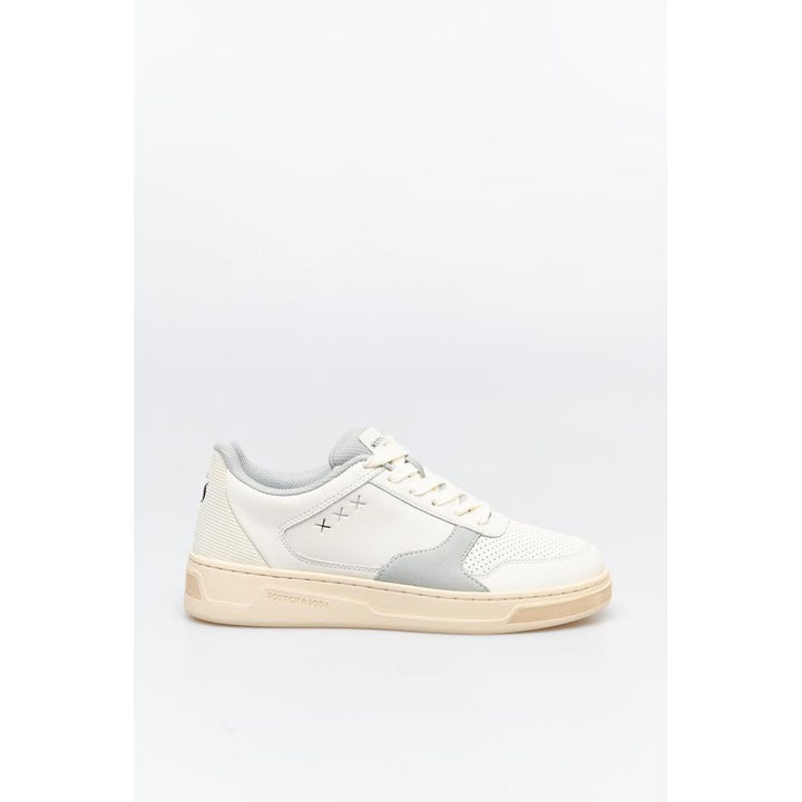 Scotch & Soda White And Low Top Sneakers