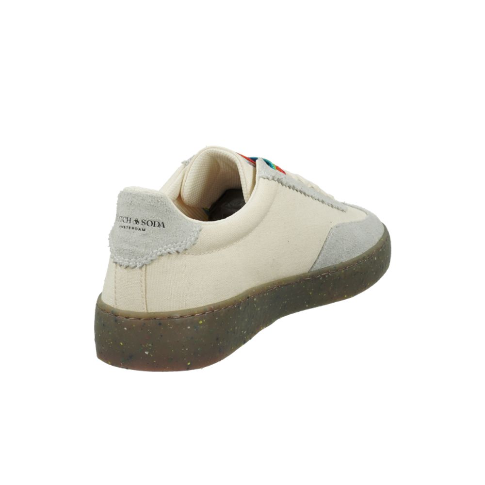 Scotch & Soda White Linen Low Top Sneakers