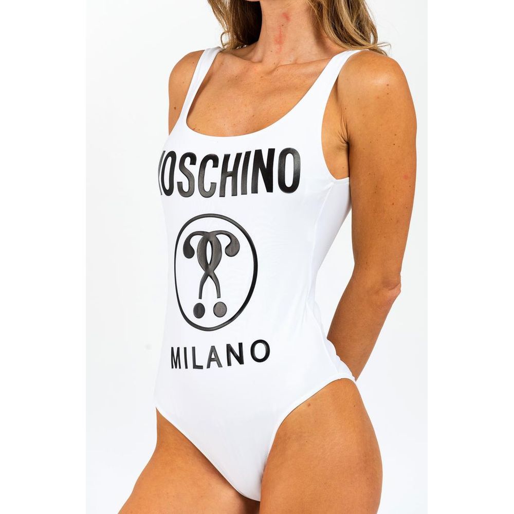 Moschino White Polyamide One-Piece Swimsuit