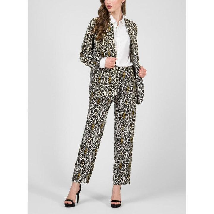 Patrizia Pepe Multicolor Flax Casual Pants