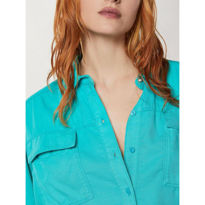 Patrizia Pepe Turquoise Lyocell Blouse