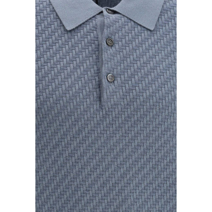 Brioni Light Blue Cotton Polo Shirt