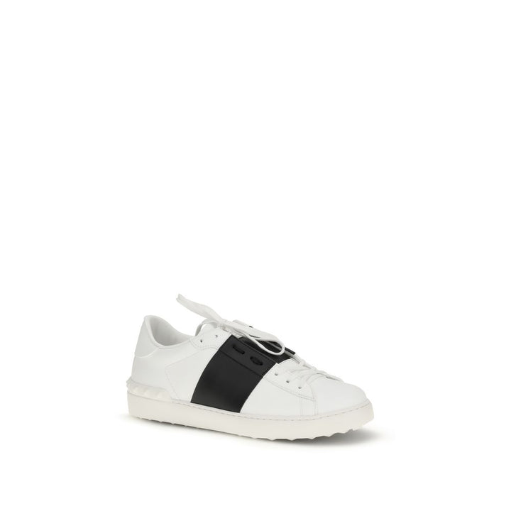 Valentino Garavani White Calf Leather Bos Taurus Low Top Sneakers