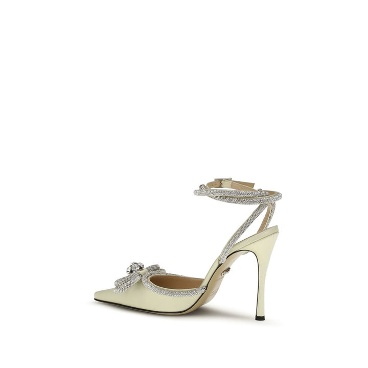 MACH & MACH Yellow Silk High Heel Pumps