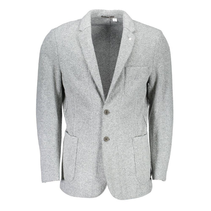 Gant Gray Polyester And Wool Blazer