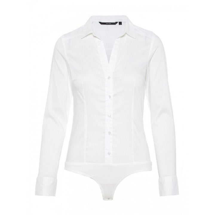 Vero Moda White Cotton Bodysuit