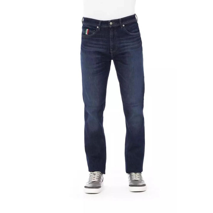Baldinini Trend Blue Cotton Slim Fit Jeans