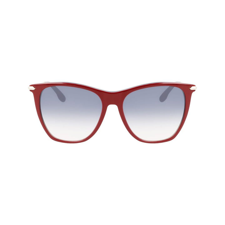 Victoria Beckham Burgundy Acetate Sunglasses