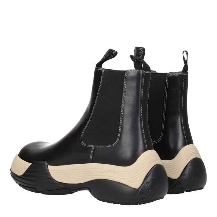 Lanvin Black Leather Ankle Boots