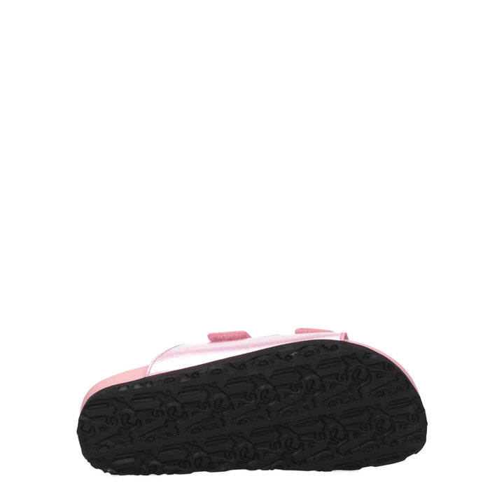 Palm Angels Pink Leather Slippers
