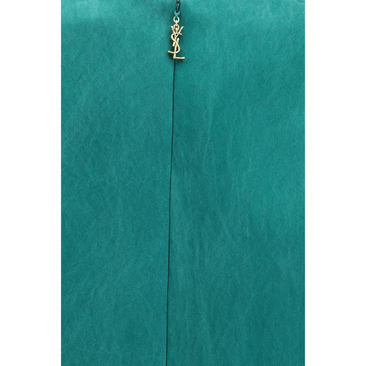 Saint Laurent Bicolor Silk Casual Dress