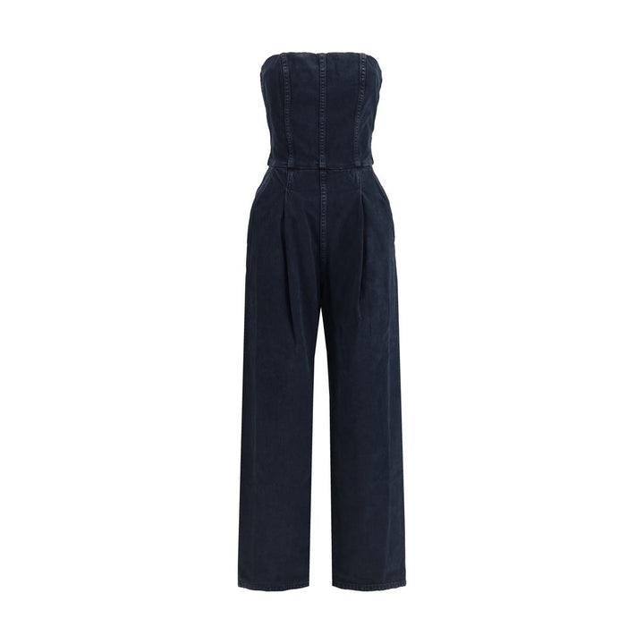 Agolde Blue Cotton Jumpsuit