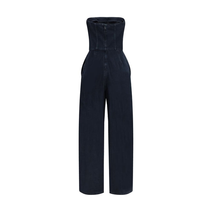 Agolde Blue Cotton Jumpsuit