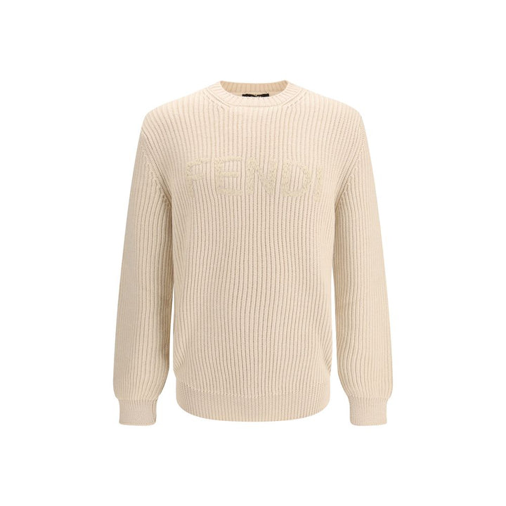 Fendi Beige Fleece Wool Sweatshirt
