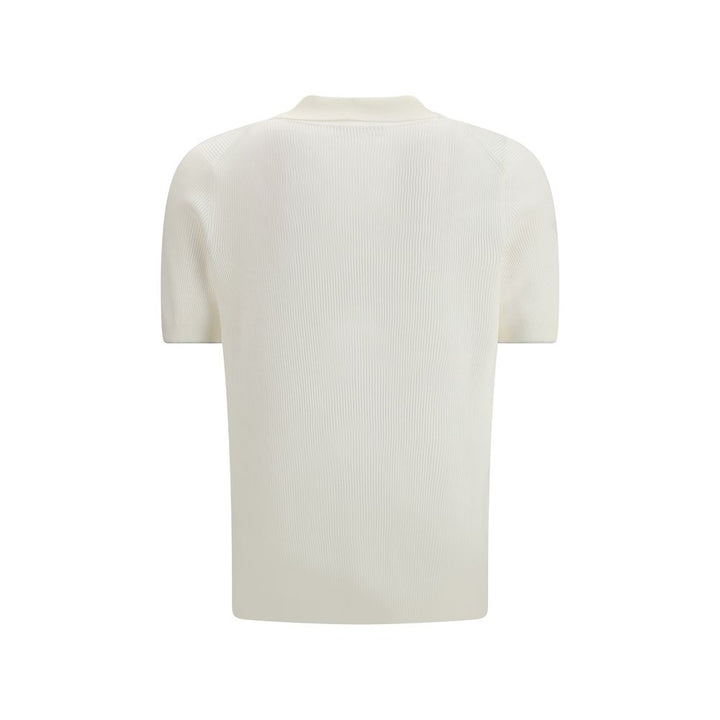 Brunello Cucinelli White Cotton Polo Shirt