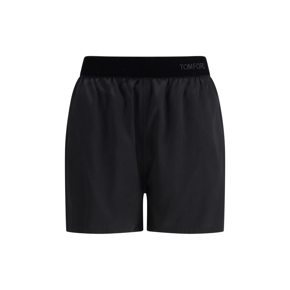 Tom Ford Black Silk Bermuda Shorts – SEYMAYKA